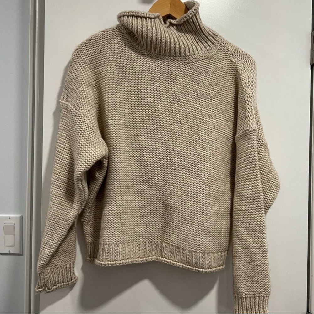 Anthropologie Wool Alpaca Blend Chunky
Turtleneck Sweater